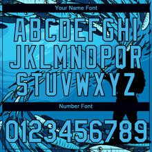 Load image into Gallery viewer, Custom Sky Blue Black 3D Pattern Design Fishing Performance T-Shirt