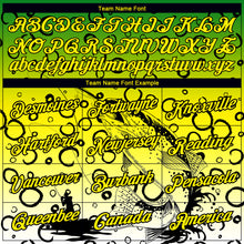 Load image into Gallery viewer, Custom Grass Green Light Yellow-Black 3D Pattern Design Trout Fish Fishing Performance T-Shirt