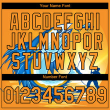 Load image into Gallery viewer, Custom Bay Orange Black 3D Pattern Design Fishing Fish Hook Performance T-Shirt