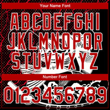 Load image into Gallery viewer, Custom Black Red-White 3D Pattern Design Fishing Performance T-Shirt