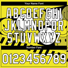 Load image into Gallery viewer, Custom Neon Yellow White-Black 3D Pattern Design Smile Emoji Performance T-Shirt