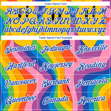 Load image into Gallery viewer, Custom Blue Gold-White 3D Pattern Design Psychedelic Smile Emoji Performance T-Shirt