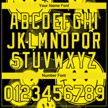 Load image into Gallery viewer, Custom Black Light Yellow 3D Pattern Design Smile Emoji Performance T-Shirt