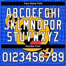 Load image into Gallery viewer, Custom Thunder Blue White-Black 3D Pattern Design Smile Emoji Performance T-Shirt