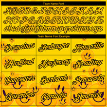 Load image into Gallery viewer, Custom Gold Black 3D Pattern Design Smile Emoji Performance T-Shirt