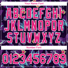 Load image into Gallery viewer, Custom Dark Purple Hot Pink-White 3D Pattern Design Butterfly Performance T-Shirt