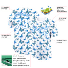 Load image into Gallery viewer, Custom White Powder Blue 3D Pattern Design Butterfly Performance T-Shirt