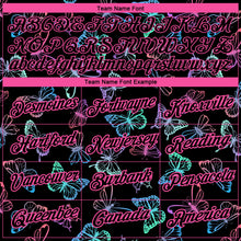 Load image into Gallery viewer, Custom Black Pink 3D Pattern Design Butterfly Performance T-Shirt
