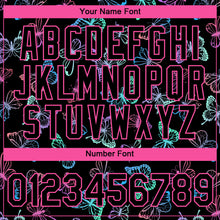 Load image into Gallery viewer, Custom Black Pink 3D Pattern Design Butterfly Performance T-Shirt