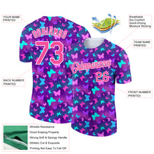 Load image into Gallery viewer, Custom Purple Pink-White 3D Pattern Design Butterfly Performance T-Shirt