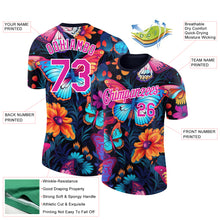 Load image into Gallery viewer, Custom Black Deep Pink-White 3D Pattern Design Butterfly Performance T-Shirt