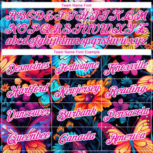 Load image into Gallery viewer, Custom Black Deep Pink-White 3D Pattern Design Butterfly Performance T-Shirt