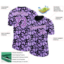 Load image into Gallery viewer, Custom Medium Purple Black-White 3D Pattern Design Butterfly Performance T-Shirt