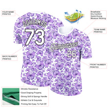 Load image into Gallery viewer, Custom Purple White-Black 3D Pattern Design Butterfly Performance T-Shirt
