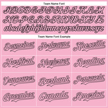 Load image into Gallery viewer, Custom Light Pink Black 3D Pattern Design Vintage Tattoos Authentic Baseball Jersey