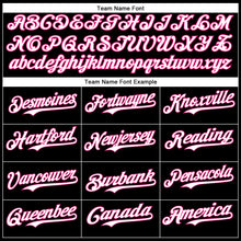 Load image into Gallery viewer, Custom Black White-Hot Pink 3D Pattern Design Vintage Tattoos Authentic Baseball Jersey