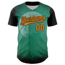 Load image into Gallery viewer, Custom Green Bay Orange-Black 3D Halloween Authentic Baseball Jersey