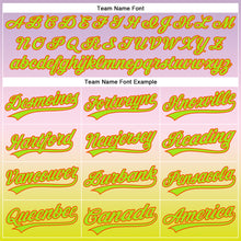 Load image into Gallery viewer, Custom Light Purple Neon Green Light Pink-Orange 3D Halloween Authentic Fade Baseball Jersey