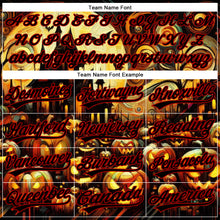 Load image into Gallery viewer, Custom Black Red 3D Halloween Authentic Baseball Jersey