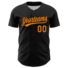 Load image into Gallery viewer, Custom Black Bay Orange 3D Halloween Authentic Baseball Jersey