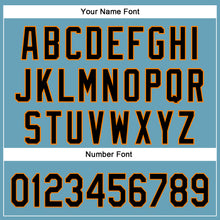 Load image into Gallery viewer, Custom Shadow Blue Black-Bay Orange 3D Halloween Authentic Baseball Jersey