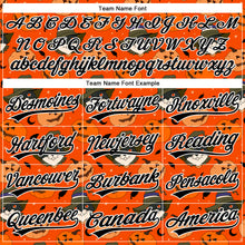 Load image into Gallery viewer, Custom Orange Black-White 3D Halloween Authentic Baseball Jersey