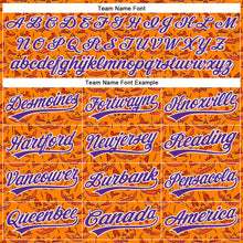 Load image into Gallery viewer, Custom Bay Orange Purple-White 3D Halloween Authentic Baseball Jersey