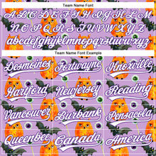 Load image into Gallery viewer, Custom Light Purple White-Purple 3D Halloween Authentic Baseball Jersey