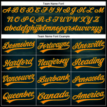 Load image into Gallery viewer, Custom Black Bay Orange-Green 3D Halloween Authentic Baseball Jersey