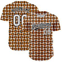 Load image into Gallery viewer, Custom White Orange-Black 3D Halloween Authentic Baseball Jersey