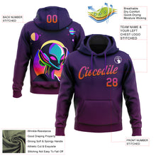 Load image into Gallery viewer, Custom Stitched Purple Deep Pink Orange-Black 3D Halloween Sports Pullover Sweatshirt Hoodie