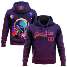 Load image into Gallery viewer, Custom Stitched Purple Deep Pink Orange-Black 3D Halloween Sports Pullover Sweatshirt Hoodie