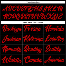 Load image into Gallery viewer, Custom Stitched Black Red-Royal Line Sports Pullover Sweatshirt Hoodie