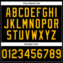 Load image into Gallery viewer, Custom Stitched Black Gold-Orange Line Sports Pullover Sweatshirt Hoodie