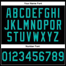 Load image into Gallery viewer, Custom Stitched Black Aqua-Pink Line Sports Pullover Sweatshirt Hoodie