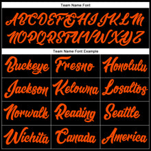 Load image into Gallery viewer, Custom Stitched Black Orange-Light Blue Line Sports Pullover Sweatshirt Hoodie