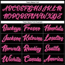 Load image into Gallery viewer, Custom Stitched Black Pink-Neon Green Line Sports Pullover Sweatshirt Hoodie