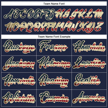 Load image into Gallery viewer, Custom Stitched Navy Vintage USA Flag Cream-Red Line Sports Pullover Sweatshirt Hoodie