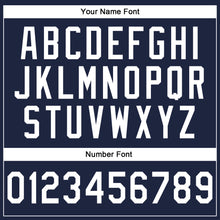 Load image into Gallery viewer, Custom Stitched Navy White-Orange Line Sports Pullover Sweatshirt Hoodie