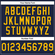 Load image into Gallery viewer, Custom Stitched Navy Gold-Crimson Line Sports Pullover Sweatshirt Hoodie