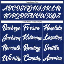 Load image into Gallery viewer, Custom Stitched Royal White-Old Gold Line Sports Pullover Sweatshirt Hoodie