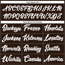 Load image into Gallery viewer, Custom Stitched Brown White-Orange Line Sports Pullover Sweatshirt Hoodie