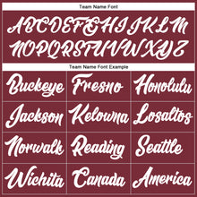 Load image into Gallery viewer, Custom Stitched Burgundy White-Old Gold Line Sports Pullover Sweatshirt Hoodie