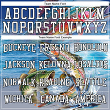 Load image into Gallery viewer, Custom Stitched Royal Light Gray-Black 3D Rainbow Trout And Largemouth Bass Fish Fishing Sports Pullover Sweatshirt Hoodie