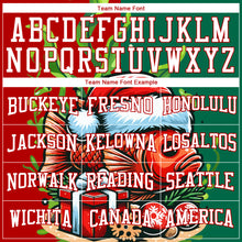 Load image into Gallery viewer, Custom Stitched Kelly Green White-Red 3D Christmas Carp Fish Fishing Sports Pullover Sweatshirt Hoodie