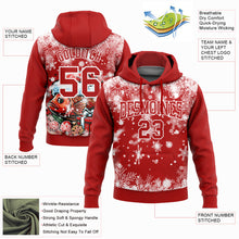 Load image into Gallery viewer, Custom Stitched Red White 3D Christmas Carp Fish Fishing Sports Pullover Sweatshirt Hoodie