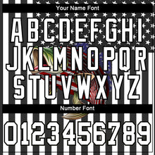 Load image into Gallery viewer, Custom Stitched Black White 3D American Flag And Smallmouth Bass Fish Fishing Sports Pullover Sweatshirt Hoodie