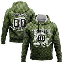 Load image into Gallery viewer, Custom Stitched Neon Green Black-White 3D Smallmouth Bass Fish Fishing Sports Pullover Sweatshirt Hoodie