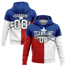 Load image into Gallery viewer, Custom Stitched Royal Red-Black 3D Northern Pike Fish Fishing Sports Pullover Sweatshirt Hoodie