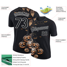 Load image into Gallery viewer, Custom Black White 3D Halloween Performance T-Shirt